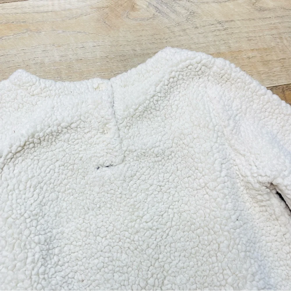 Gap Sherpa Crew Neck Sweatshirt In Ivory for Toddler Girls